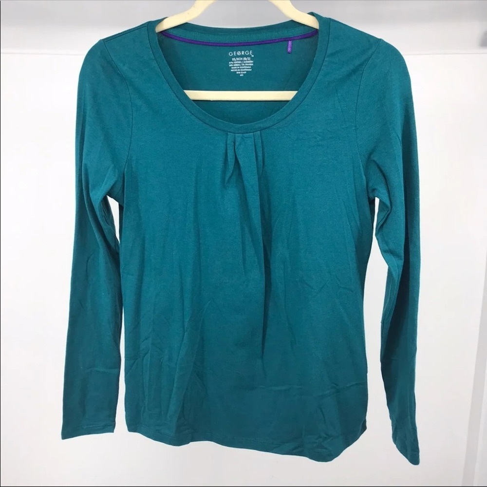 George Green/Blue Long Sleeve neck top XS